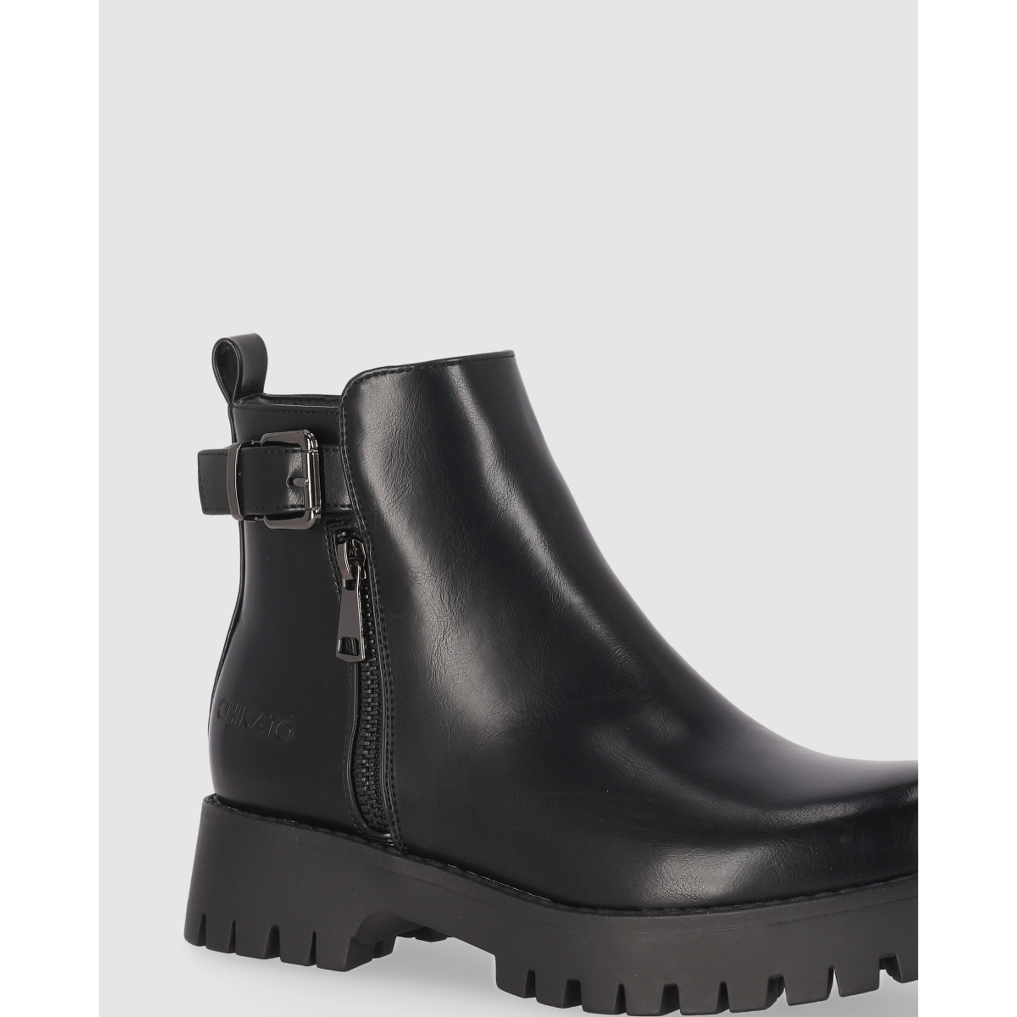 Botines - Negro - Tacón: Bajo