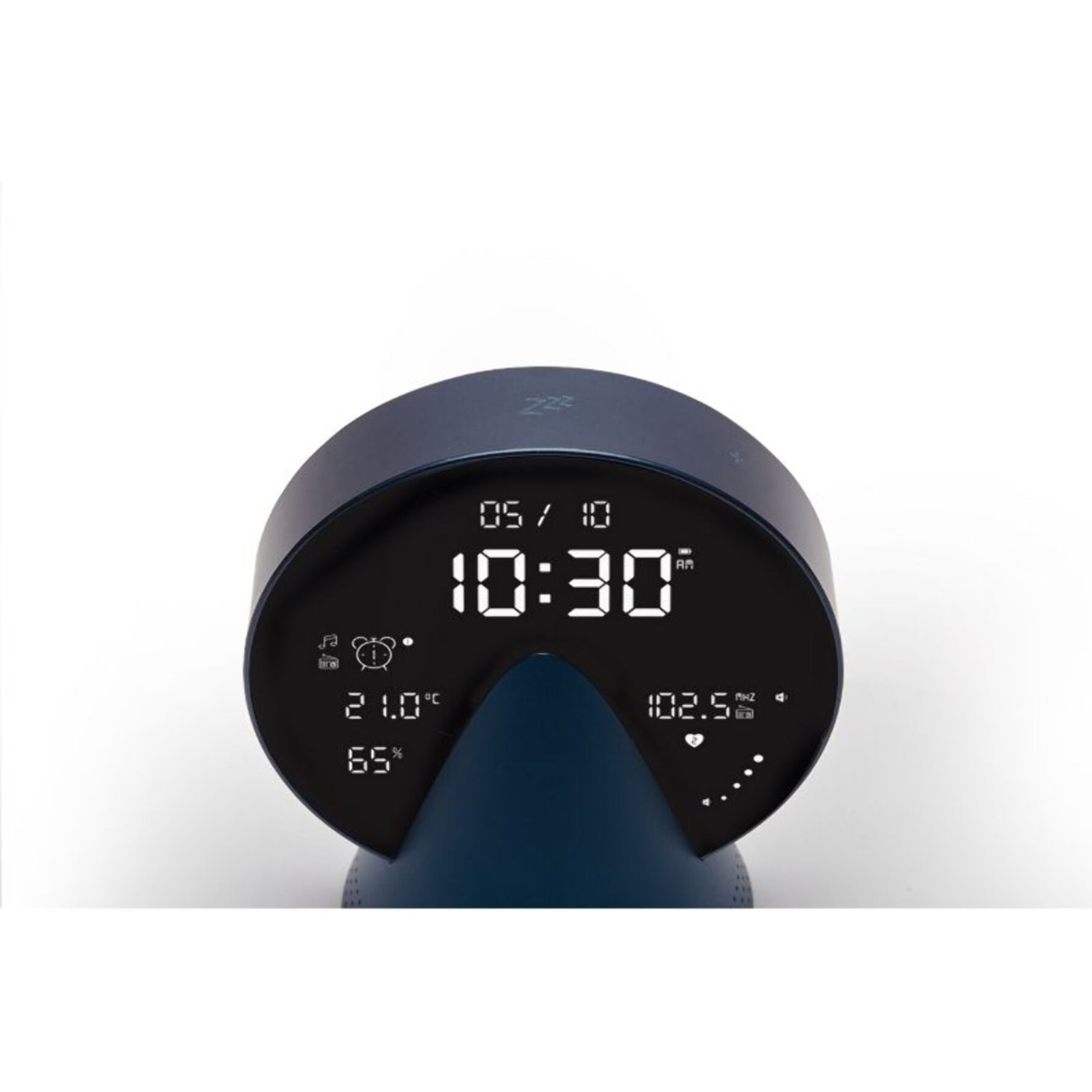 Radio réveil LEXON Conic Clock avec fonction Bluetooth Bleu