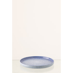 J-Line Assiette Luna - céramique - bleu - small