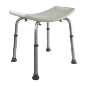 Tabouret de douche PMR PELLET Essentiel assise large hauteur réglable 2 poignées