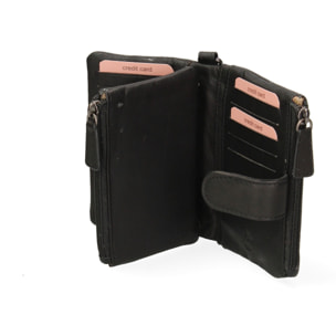 Portafoglio donna in vera pelle - Modello False - Casual - 13.5 x 10.0 x 3.0 cm