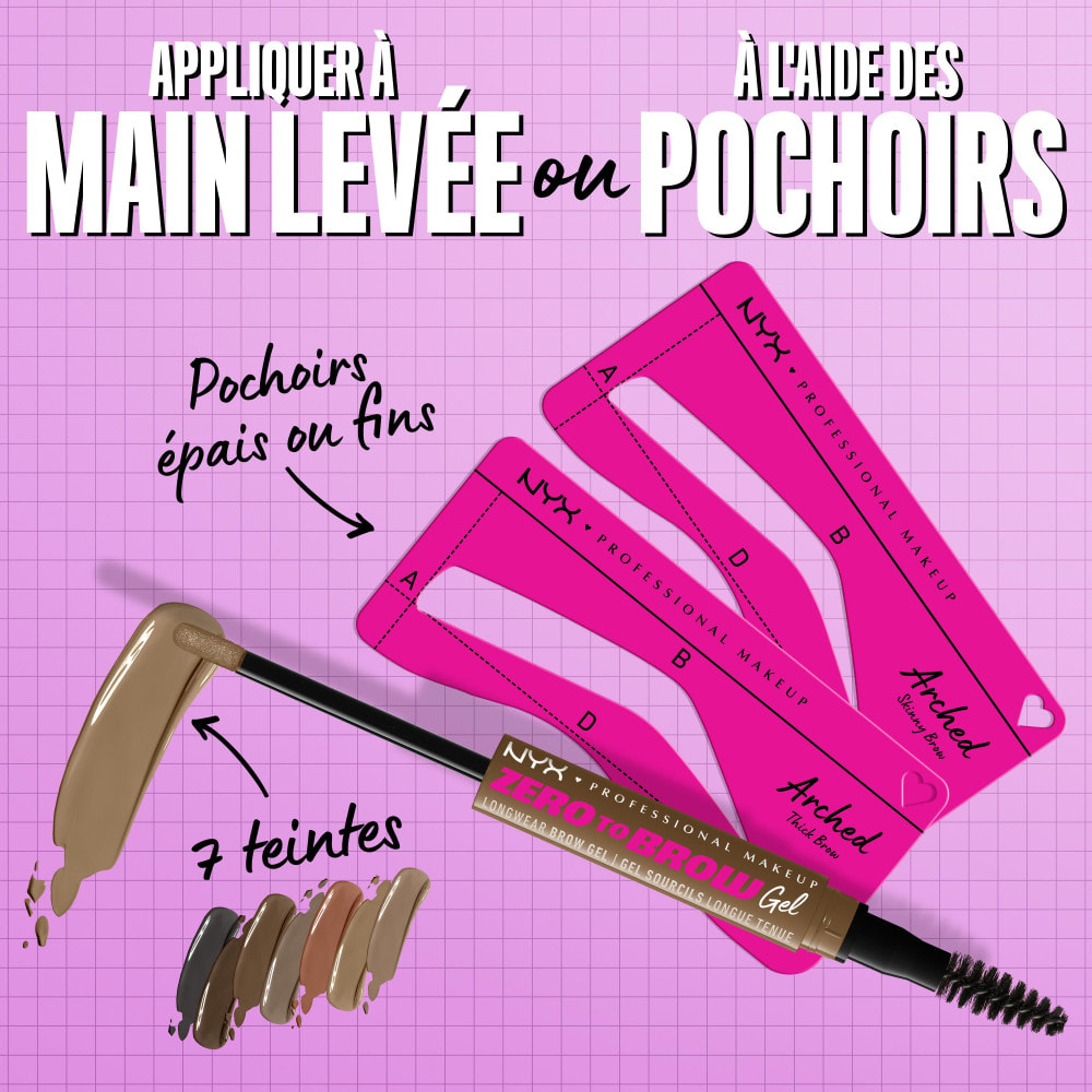NYX Professional Makeup Zero To Brow Pochoirs Fins