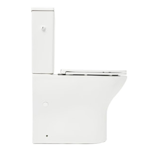 Brevis Combi WC à poser sans bride en céramique compatible PMR avec abattant SoftClose, blanc (SATBRE033RREXVPP)