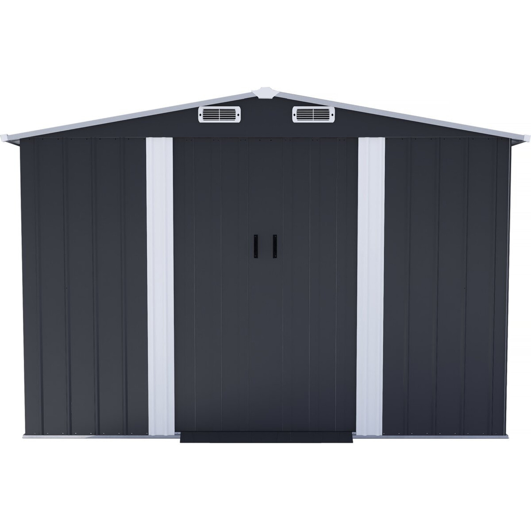 Abri de jardin métal "Boston" - 5,29 m² (4,76 m2 au sol)- Gris