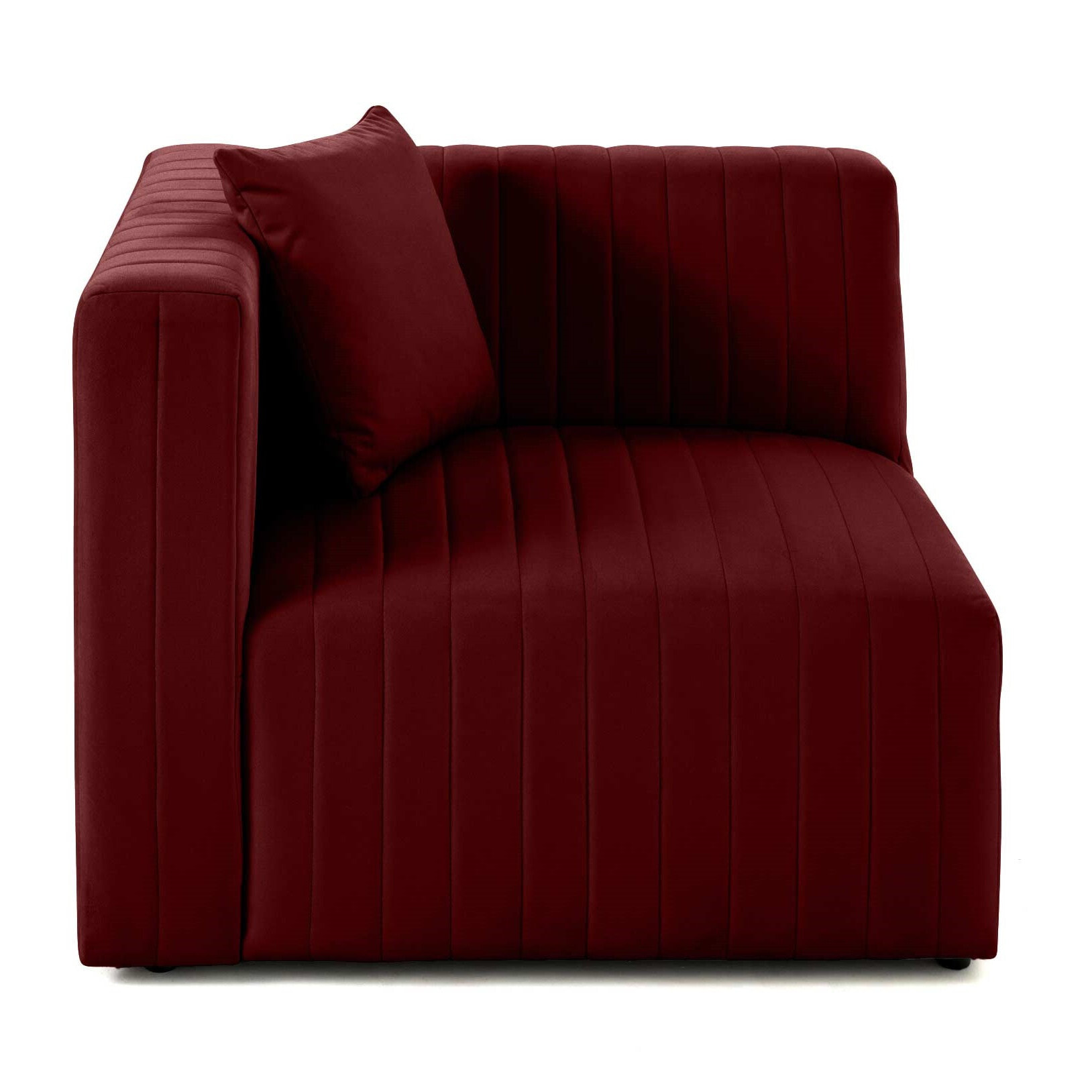 Nova - module d'assise gauche - en velours - Rouge