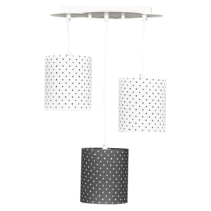 Suspension lumineuse en coton blanc