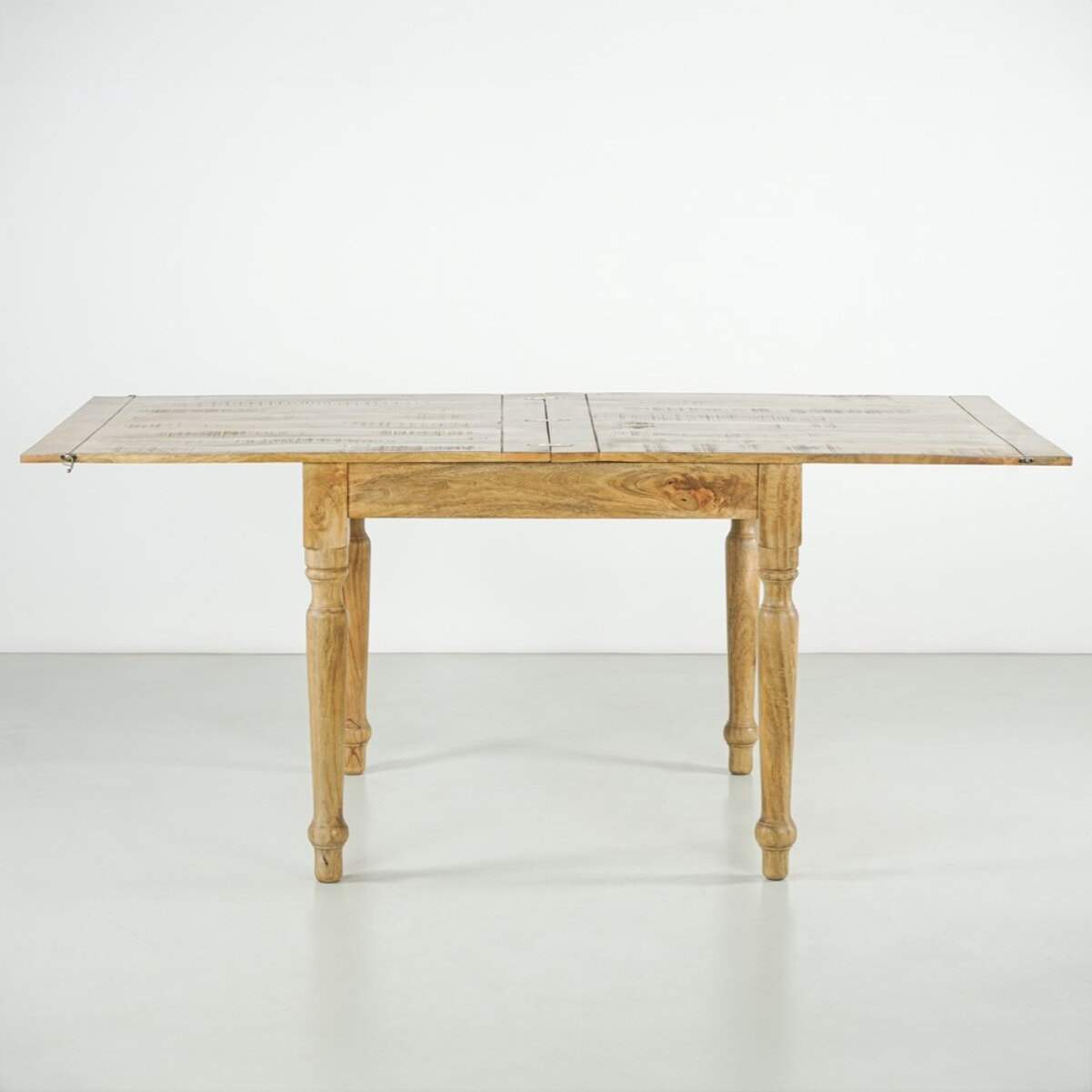 Tavolo da pranzo allungabile in mango naturale 90-180x90x77 - Salento