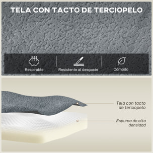 Sofá Modular en Forma de U, Sofá de Esquina Seccional de 4 Plazas con 2 Taburetes, Almohadas, Reposabrazos Anchos, sin Montaje, Asientos Amplios y Profundos, Tapizado en Terciopelo, Gris Oscuro