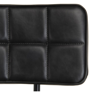 TOM - Lot de 2 tabourets de bar James noir hauteur d'assise 80cm
