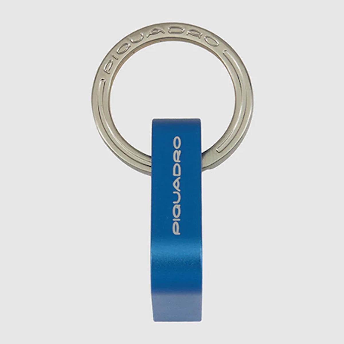 Piquadro Keychain with triangular carabiner hook