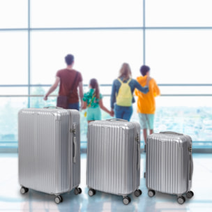 Lot de 3 Valises - JET LAG - New York - Polycarbonate - Gris