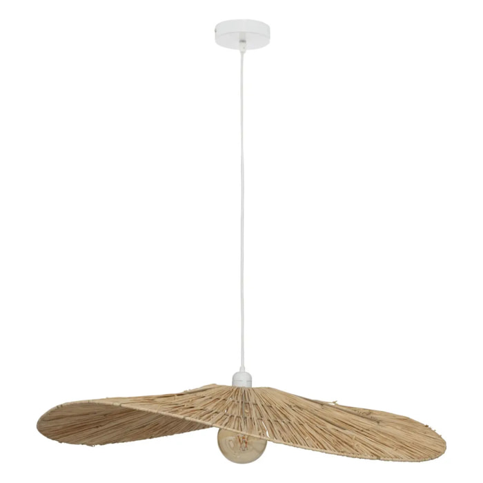 Suspension "Orane" raphia beige D78cm