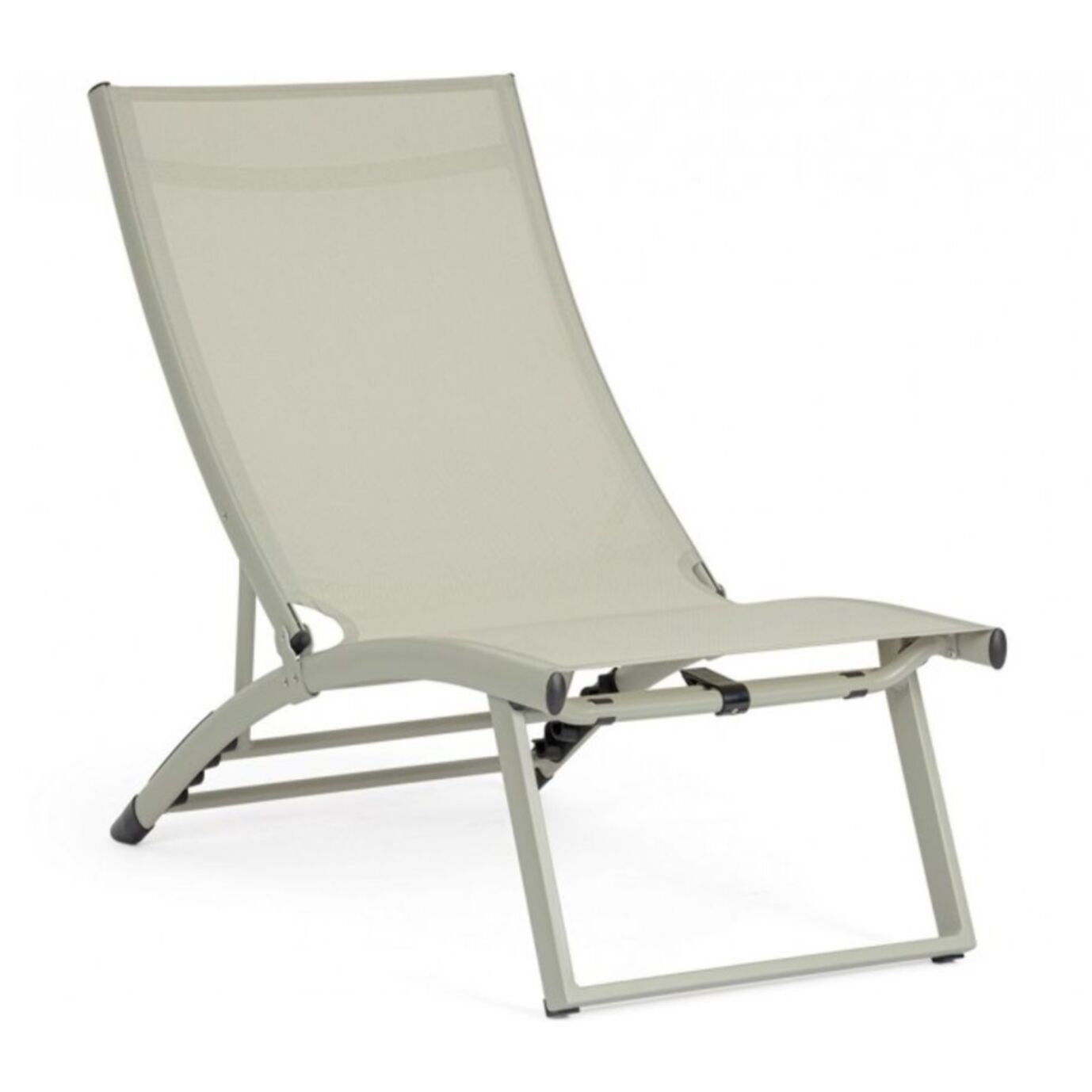 Set di 2 poltrone reclinabili TAYLOR in alluminio e textilene sabbia