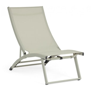 Set di 2 poltrone reclinabili TAYLOR in alluminio e textilene sabbia