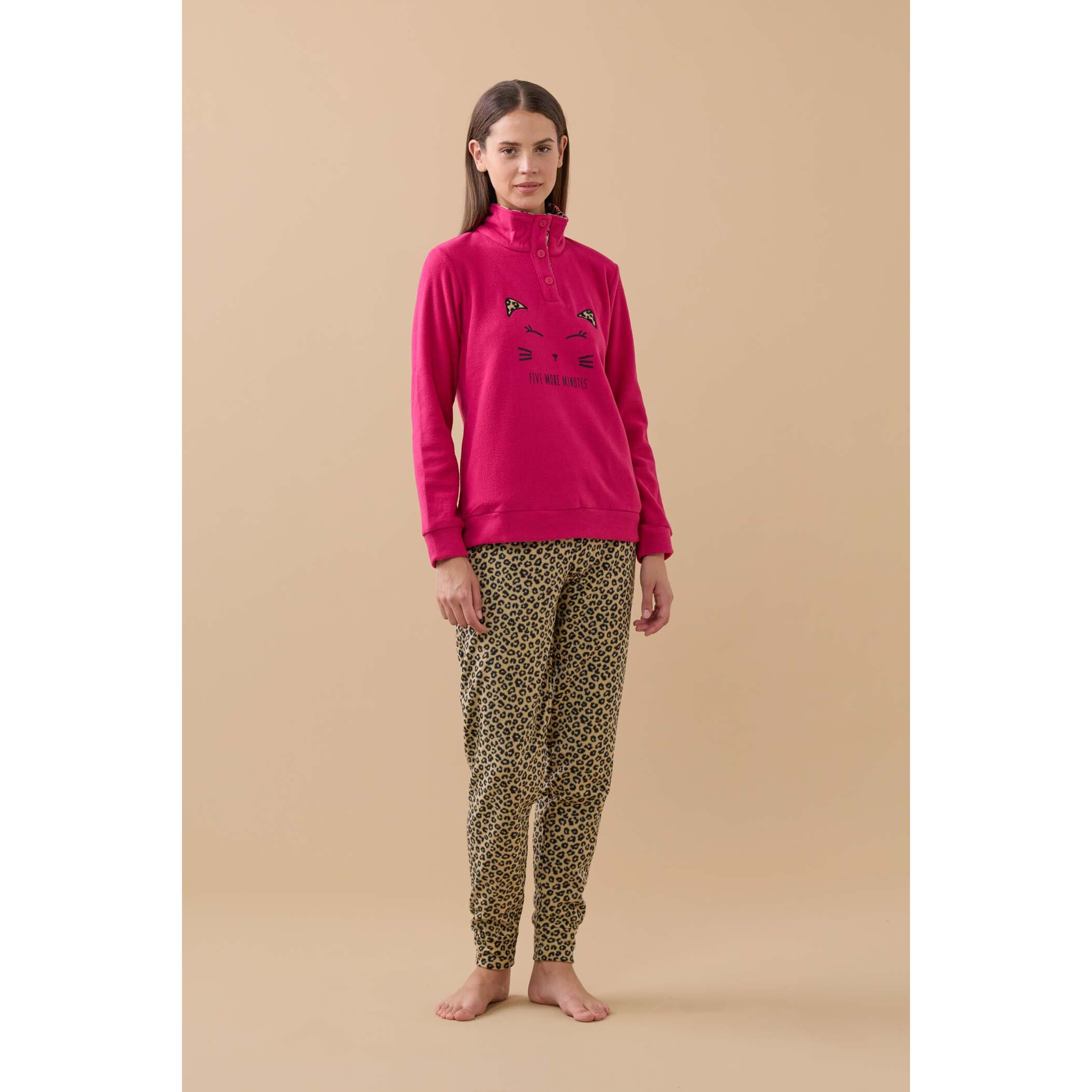 Pigiama donna micropile ghepardo Noidinotte