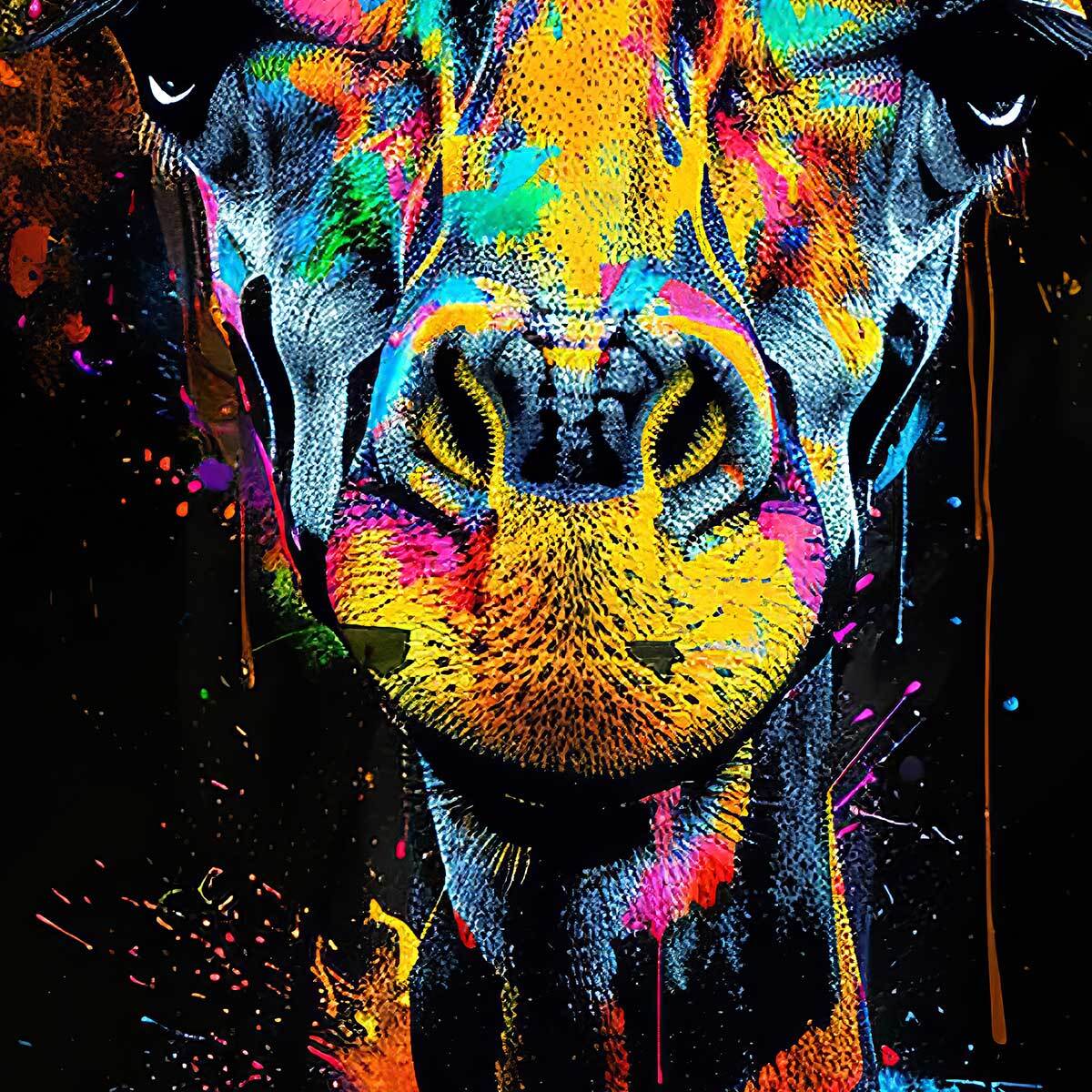 Affiche encadrée boisson fruitée artistique Affiche + cadre en métal - Noir