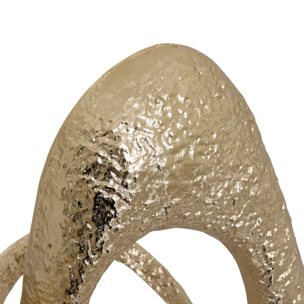 Objet déco Dana 21x12,5x34,5cm marbre et aluminium doré