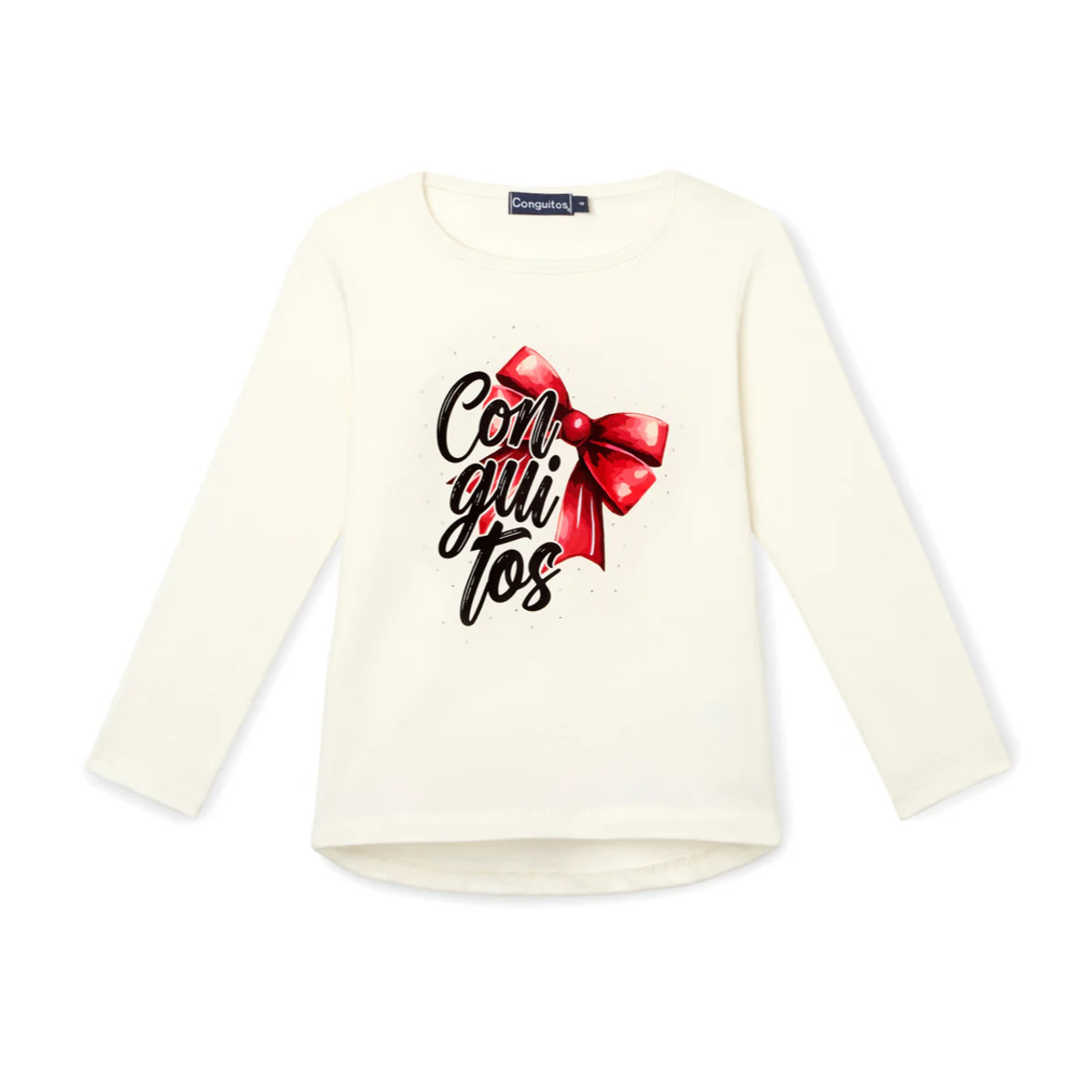 Camiseta Niña Manga Larga Con Estampado