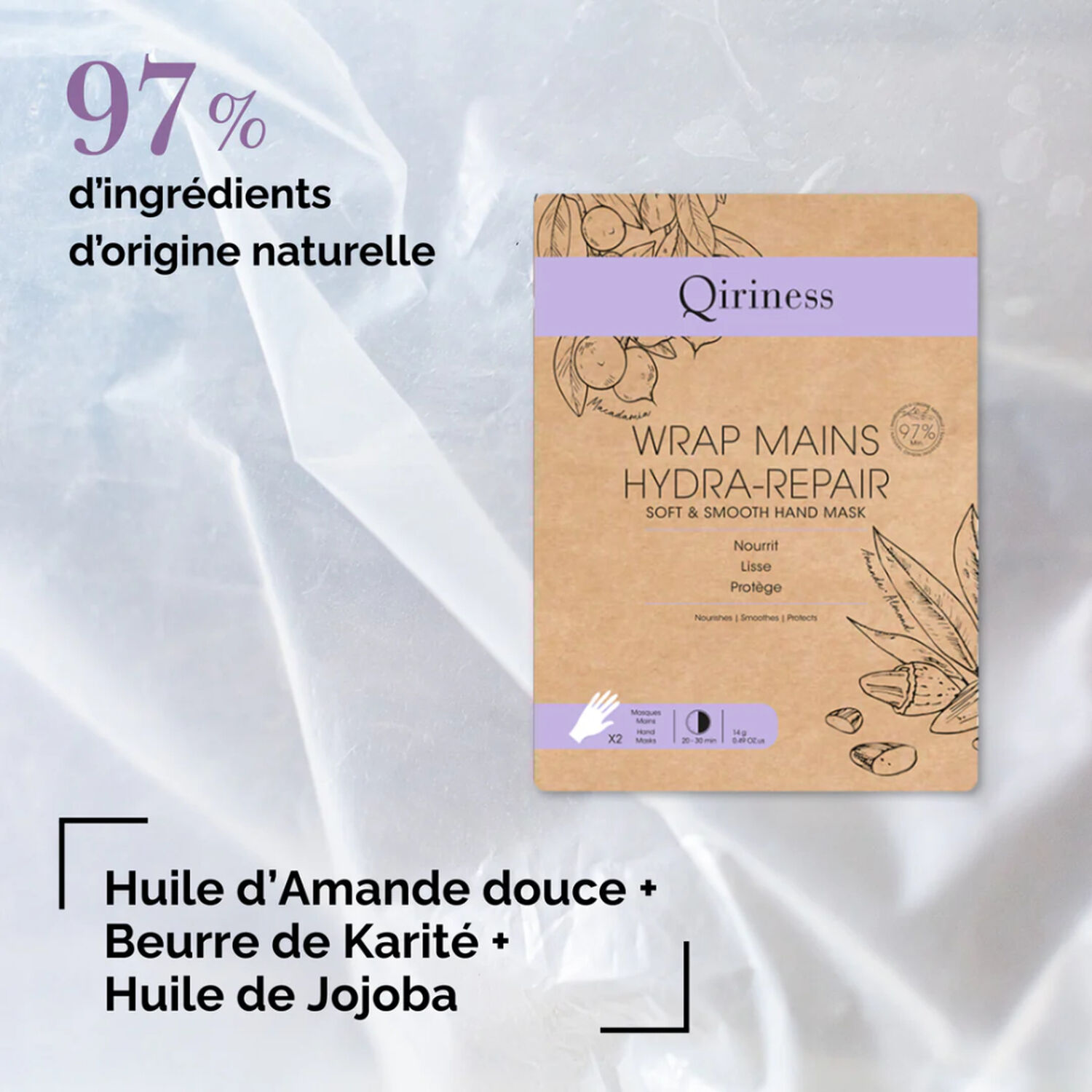 Rituel Qi Corps  - Coffret Huile Qi Revitalisante 100 ml + 2Wraps