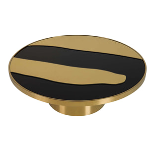 Mesa Centro Acero Inoxidable Dorado 100x100x33 Cm