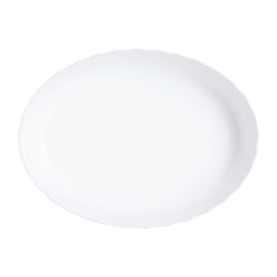 Plat à four ovale blanc 32X24cm Smart Cuisine Trianon 250°C  - Luminarc - Opale culinaire extra léger et résistant