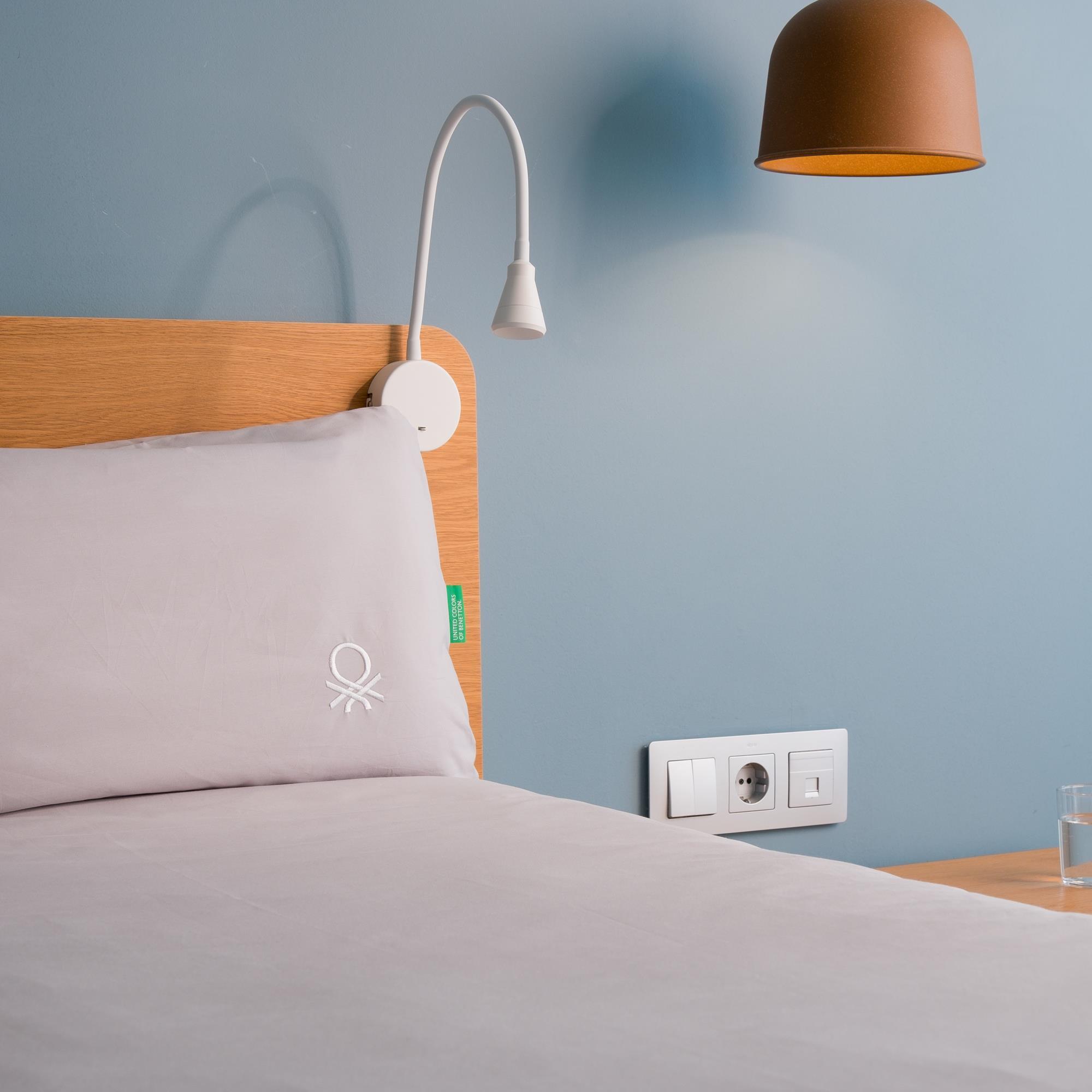 Set 2pc cama (funda nórdica 155x220cm + funda de almohada 80x80cm) 200tc 100% algodón gris y blanco neutral be