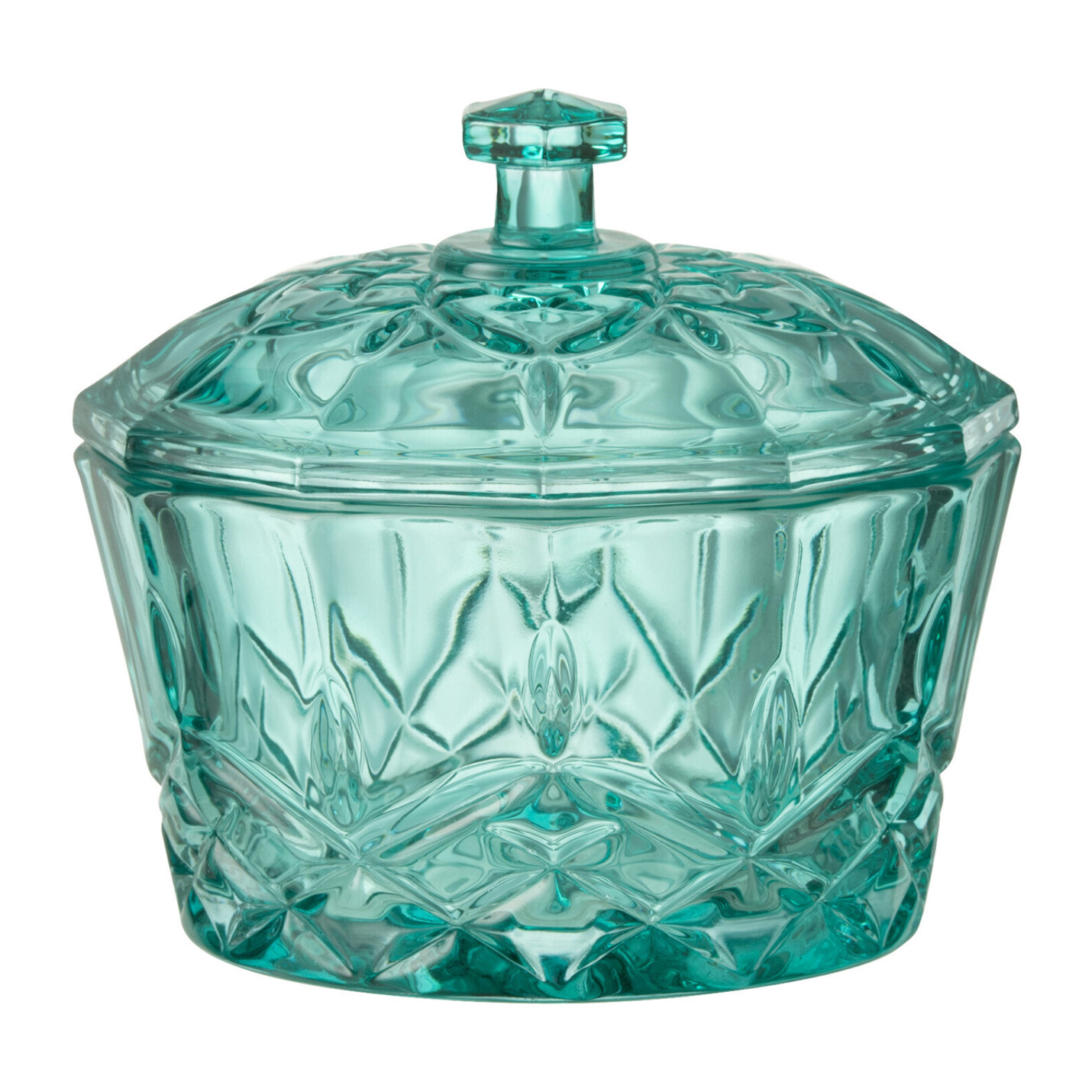 J-Line pot de conservation Mali Rayures - verre - transparent/vert