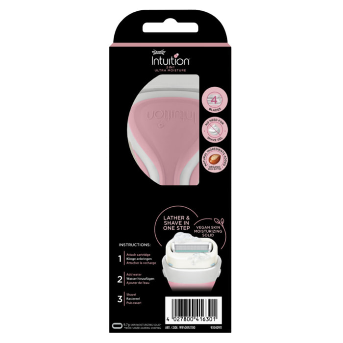 Pack de 2 - Wilkinson - Intuition 2in1 Ultra Moisture - Rasoir pour femme