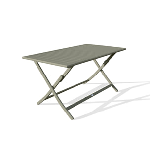 MARIUS - Table de jardin pliante en aluminium vert