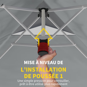 Tonnelle barnum pliable pop-up 3 x 3 m sacs de lestage et transport inclus blanc