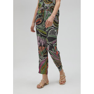 Pantaloni jogger stampa floreale