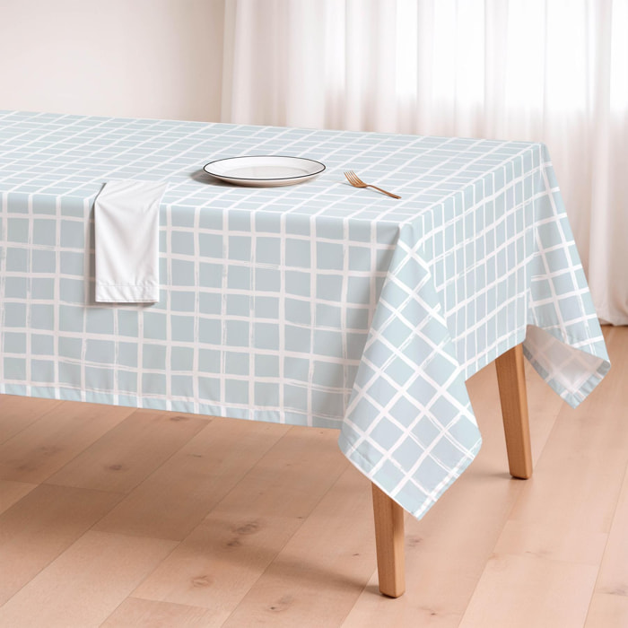 Mantel antimanchas MARISMA AZUL - 100% algodón