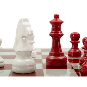 SET SCACCHIERA ROSSA/BIANCA CM 61X61X14