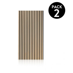 Pack 2 paneles acústicos Noiseless 120 Negro - Roble