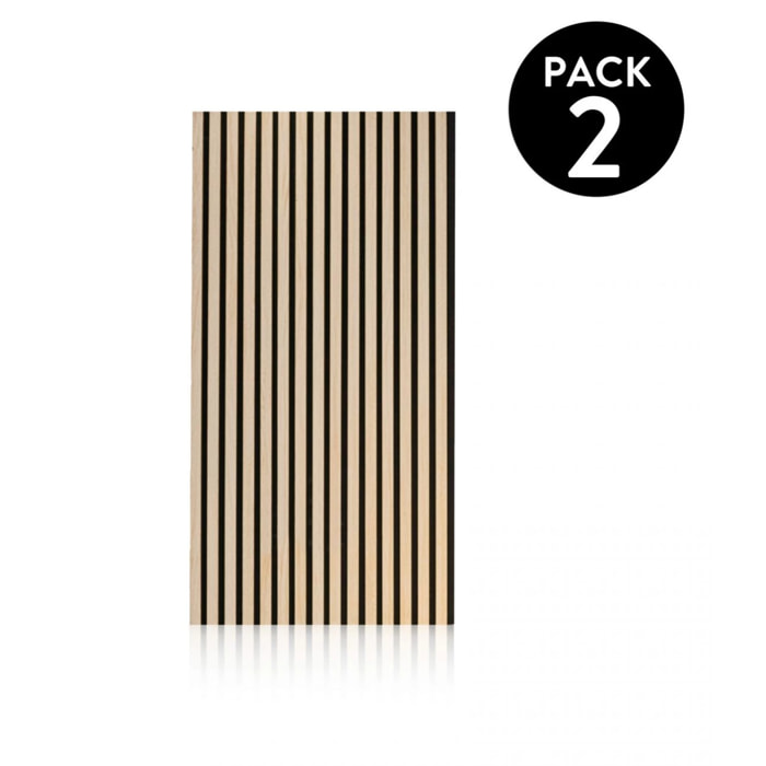 Pack 2 paneles acústicos Noiseless 120 Negro - Roble