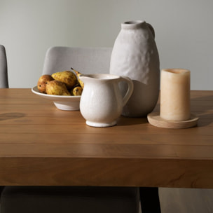 Table à manger Amaia -bois massif de manguier-couleur provence naturelle 180 x 78 x 90 cm