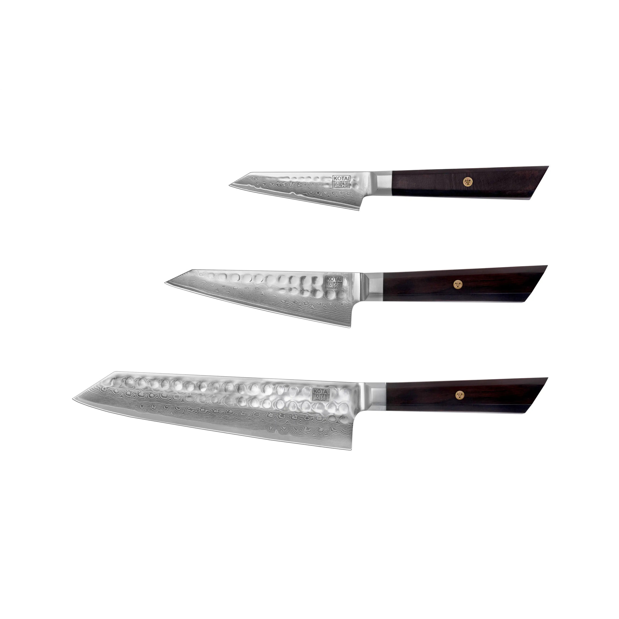 Set essenziale di coltelli (3 coltelli) - Collezione Bunka Damasco