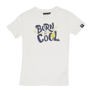 T-shirt da bambino maniche corte stampa 'Born Cool' Basic