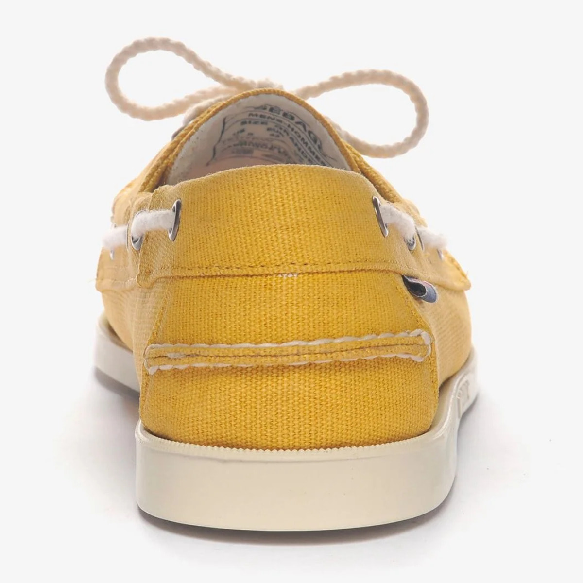 Sebago - Docksides Uomo Giallo - PORTLAND WASHED CANVAS