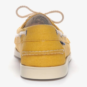 Sebago - Docksides Uomo Giallo - PORTLAND WASHED CANVAS