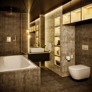 Baignoire droite VILLEROY ET BOCH Oberon 2.0 quaryl