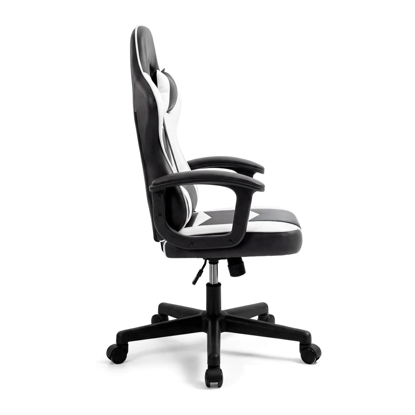 Silla gaming reclinable y con altura ajustable en negro y blanco Raptor Negro - Blanco