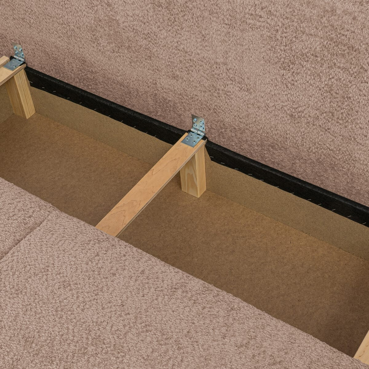 Canapé convertible 3 places en tissu bouclé - LARIA