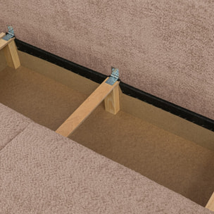 Canapé convertible 3 places en tissu bouclé - LARIA
