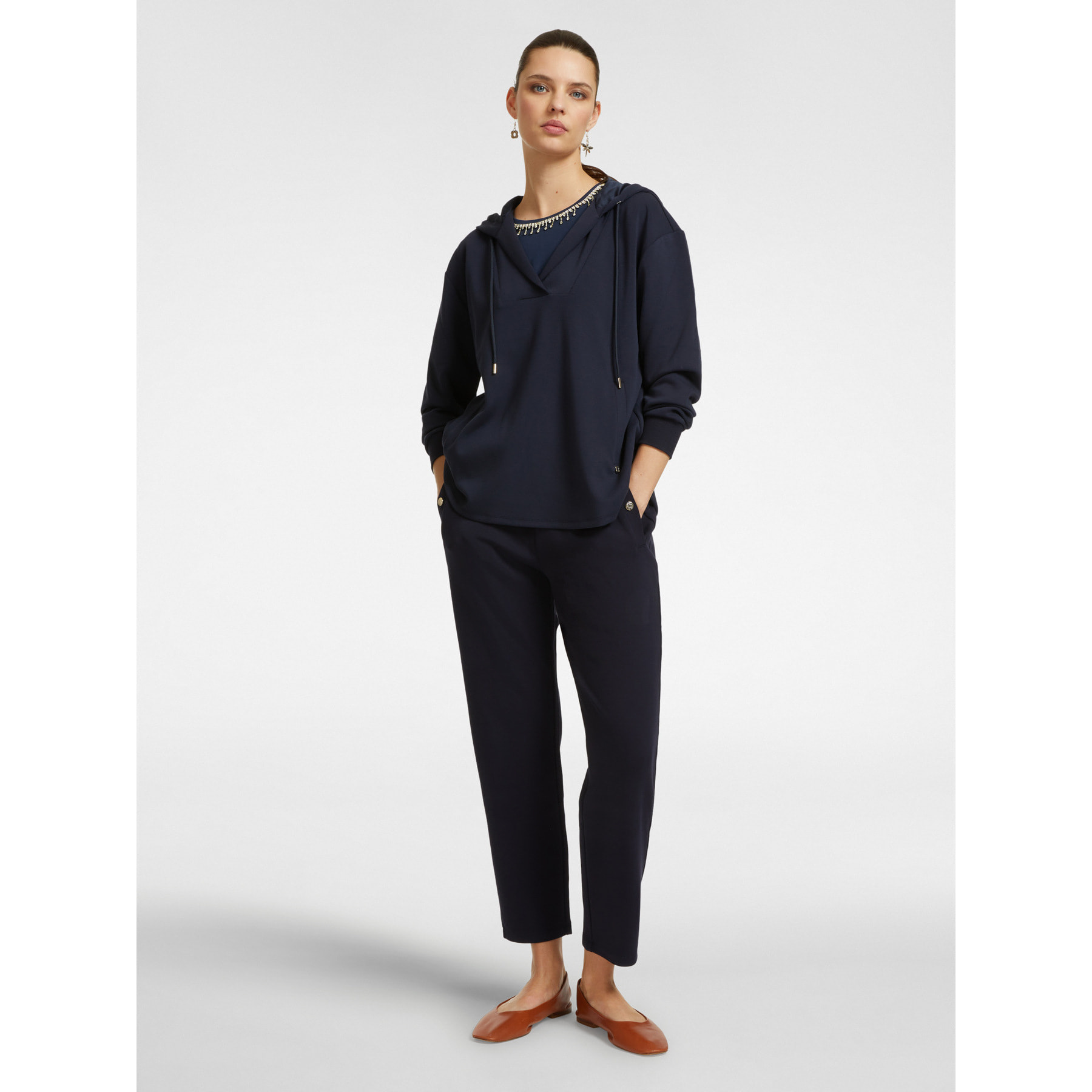 Elena Mirò - Pantaloni in felpa - Blu