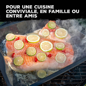 Lot de 2 plats à four en acier émaillé 40 x 34 cm FM Professional Barbecue