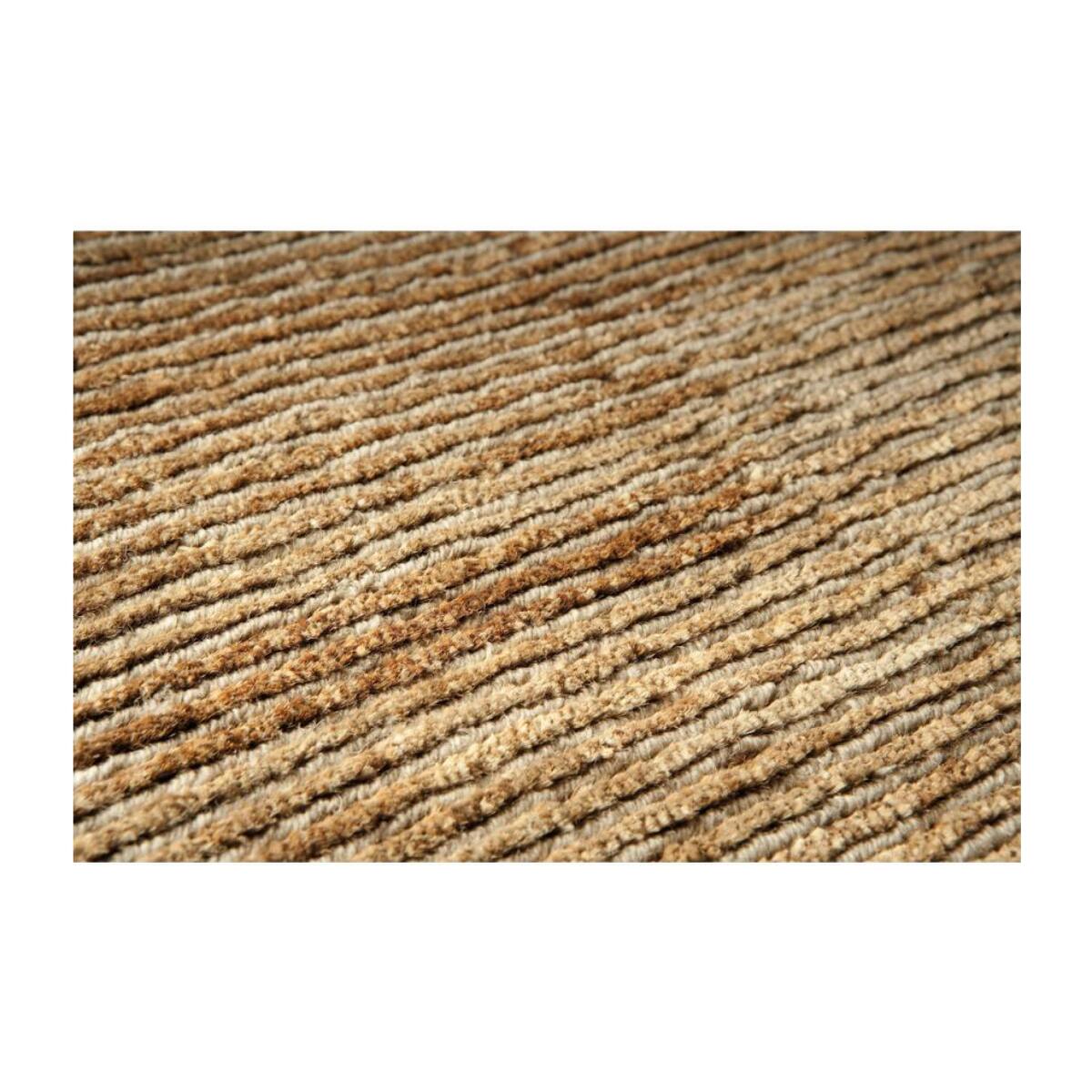 tapis salon 170x240 fait main en chanvre noisette rectangle motif uni TRANSFORM 3