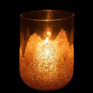 J-Line bougeoir Strass - verre - transparent/or - medium