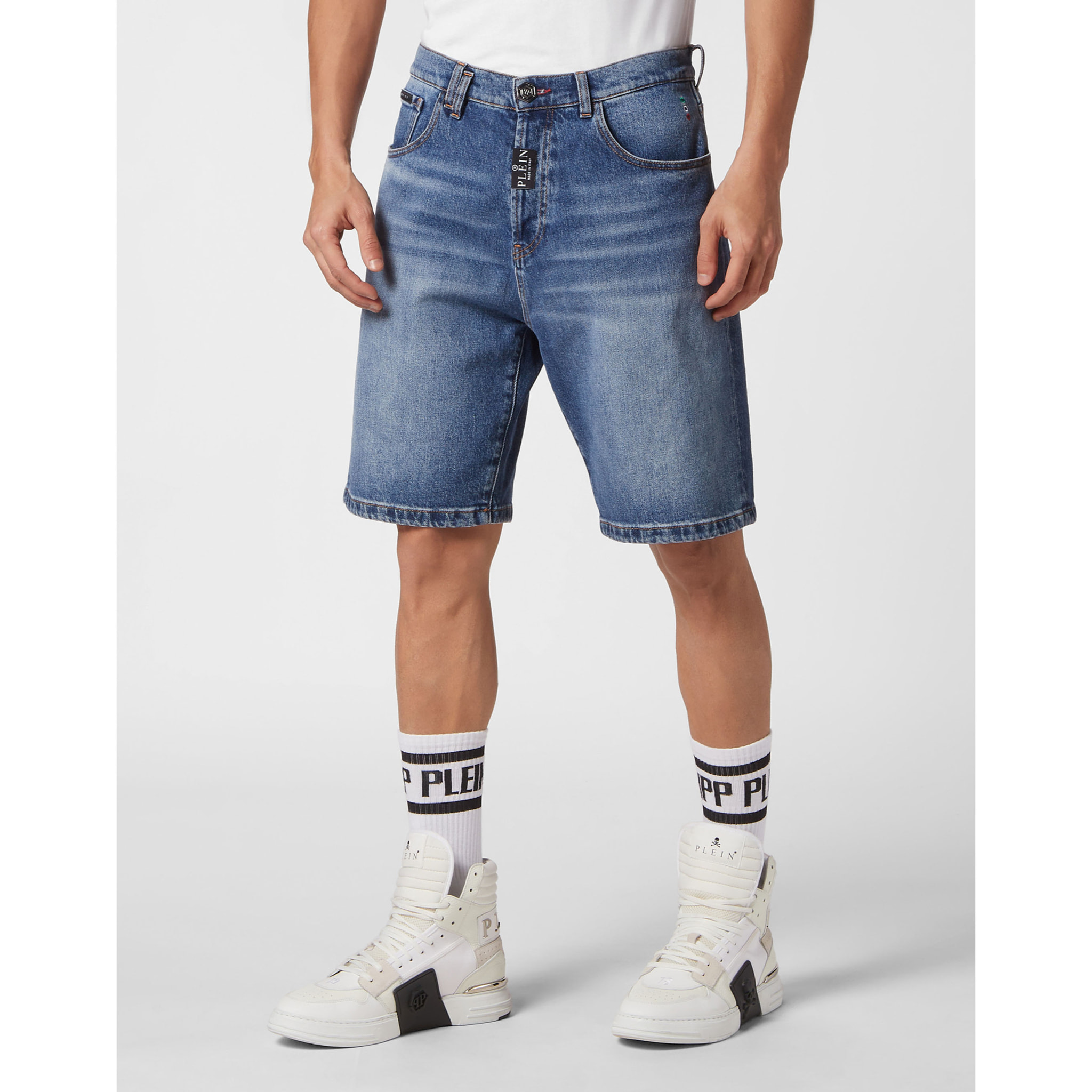 PHILIPP PLEIN Pantalones cortos vaqueros FORMENTERA FIT