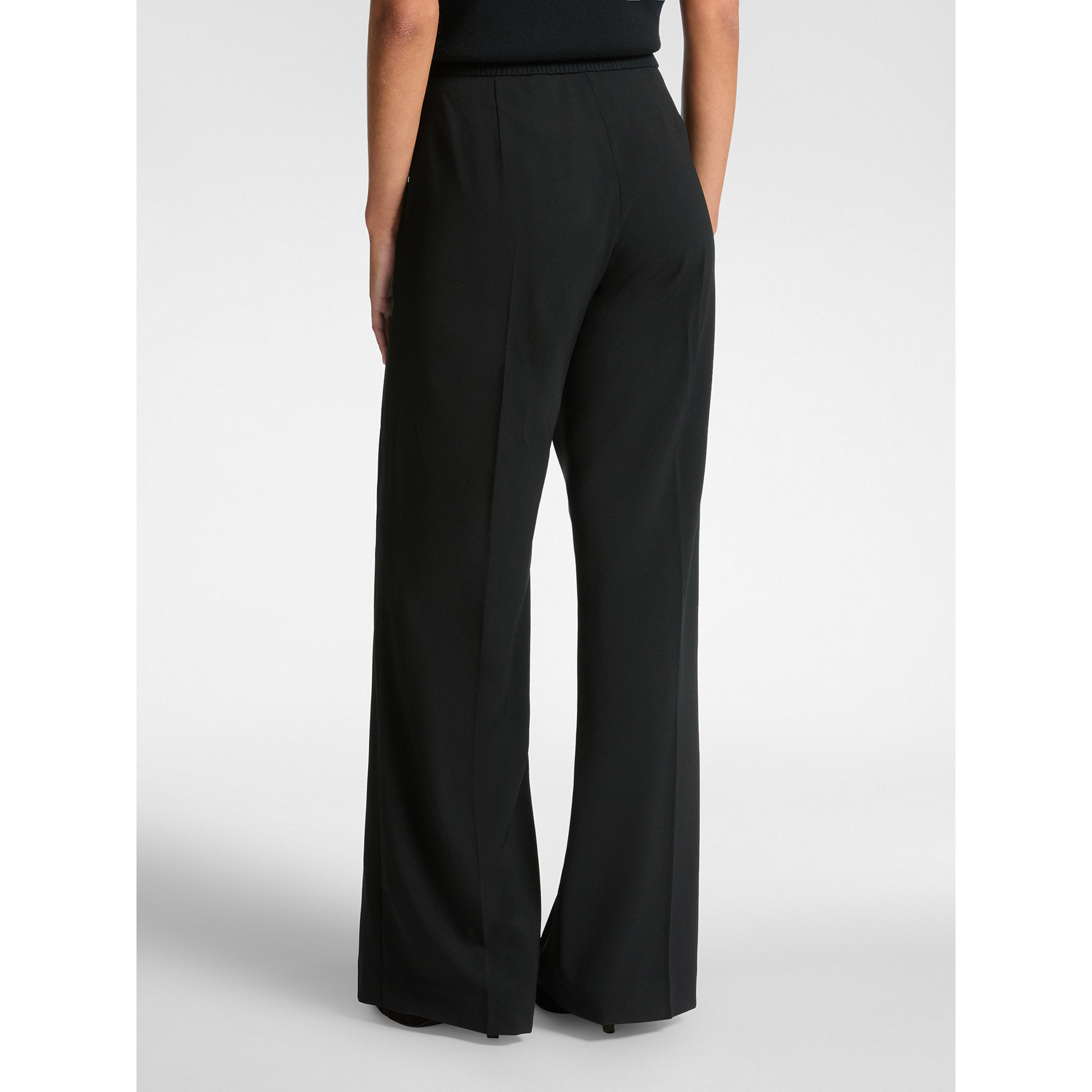 Elena Mirò - Pantalones de tejido crepé elástico - Negro